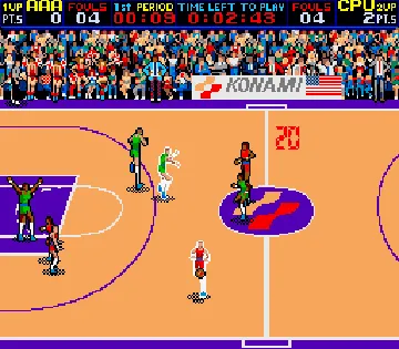 Double Dribble screen shot game playing